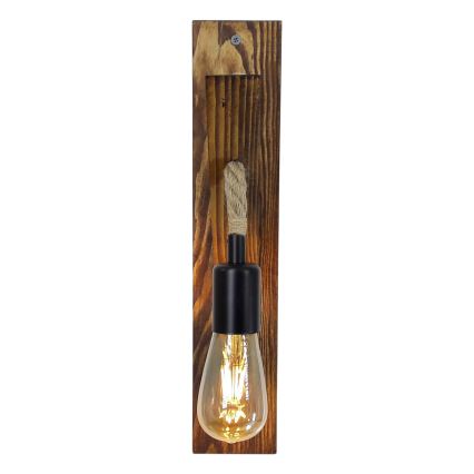 Aplique de parede AHSAP 1xE27/40W/230V pinho nogueira