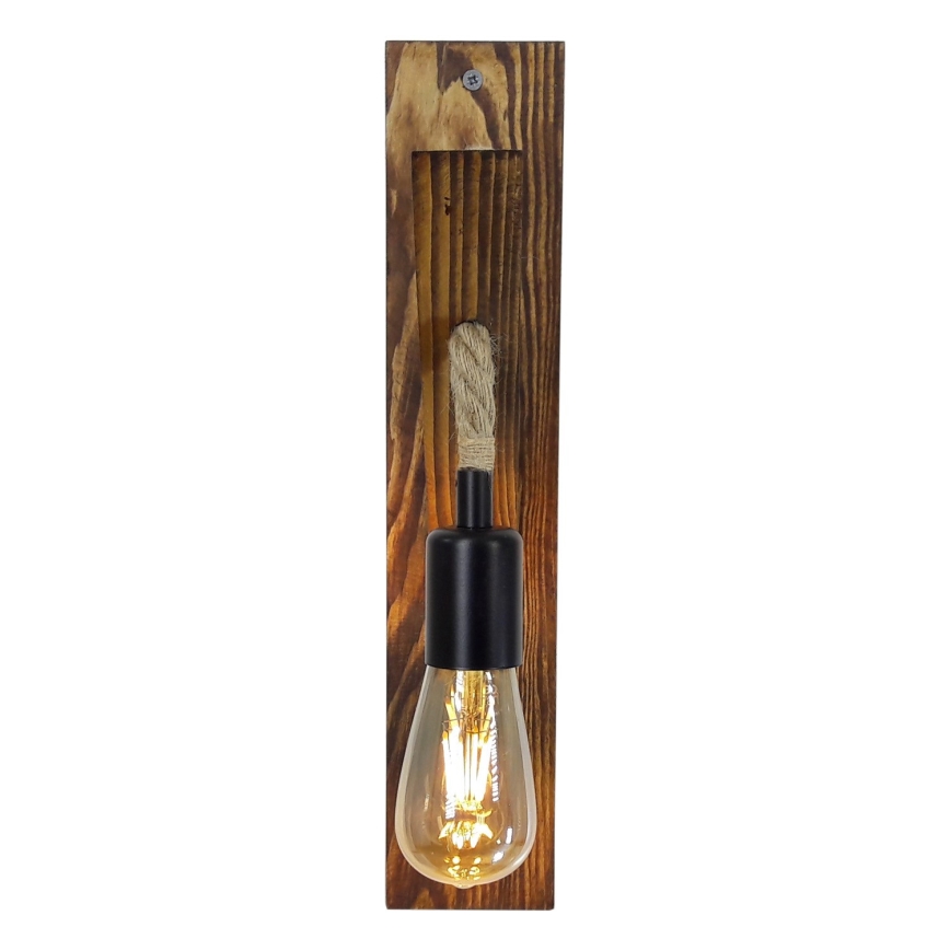 Aplique de parede AHSAP 1xE27/40W/230V pinho nogueira