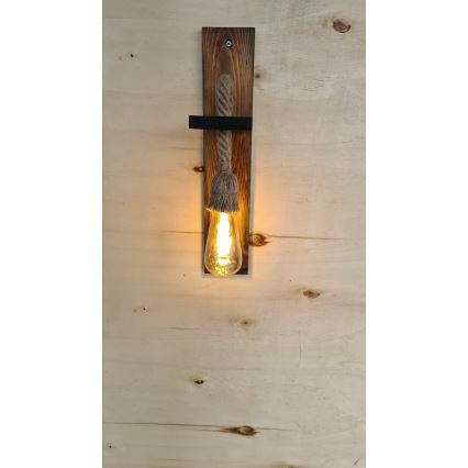 Aplique de parede AHSAP 1xE27/40W/230V pinho nogueira