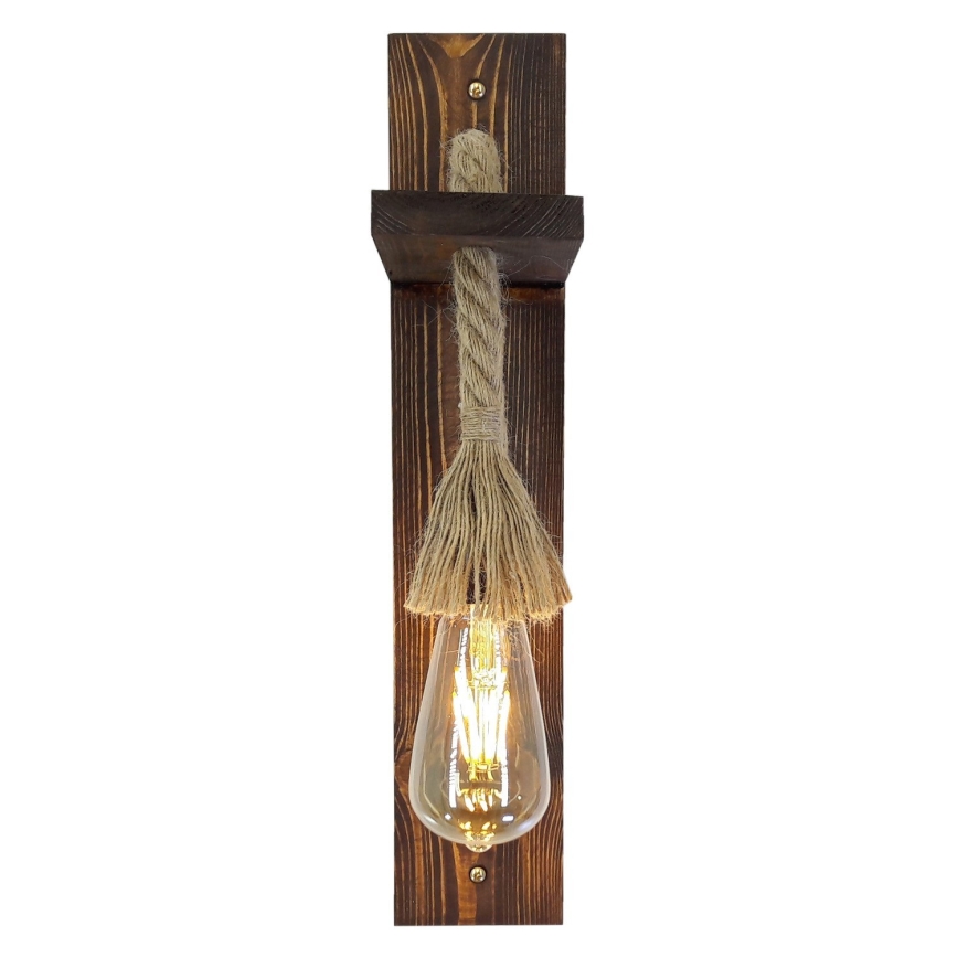 Aplique de parede AHSAP 1xE27/40W/230V pinho nogueira
