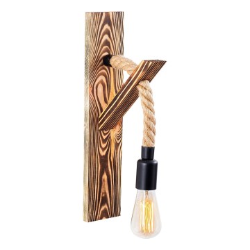 Aplique de parede EREBOS 1xE27/40W/230V castanho