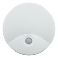 Aplique de parede exterior com LED e sensor de movimento, 18W/230V, IP44, branco