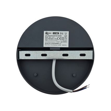 Aplique de parede exterior LED com sensor de movimento LED/18W/230V IP44 branco