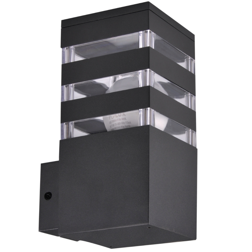 Aplique de parede exterior LED RGBW dimerizável TEKSAS 1xE27/12W/230V 2700-6500K Wi-Fi IP44 antracite