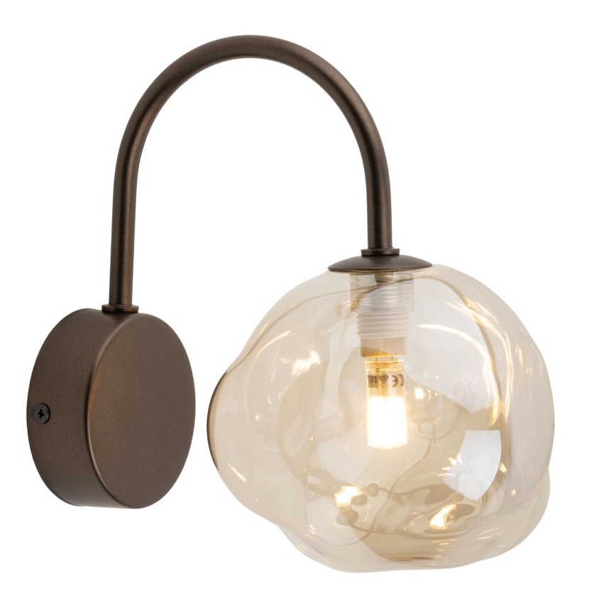 Aplique de parede LAVA 1xG9/8W/230V bronze/bege fumê