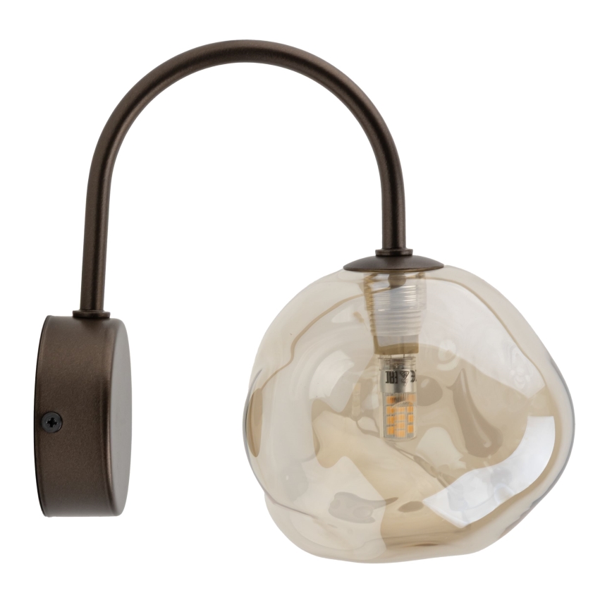 Aplique de parede LAVA 1xG9/8W/230V bronze/bege fumê