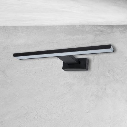 Aplique de parede LED para casa de banho SHINE, 7W, 230V, 30 cm, IP44, preto