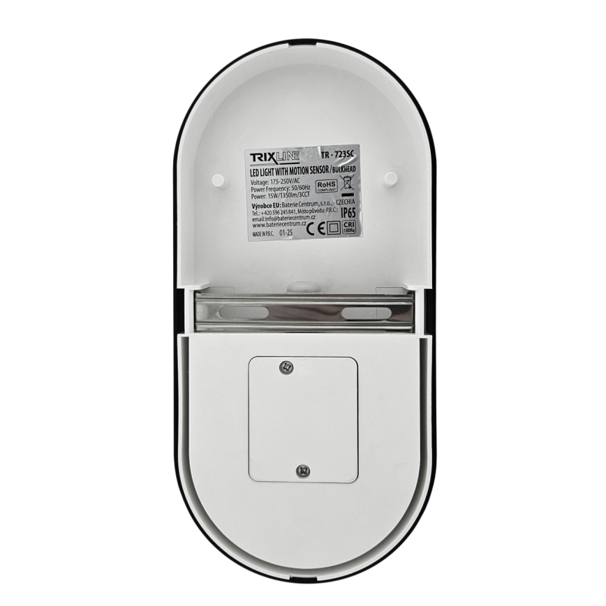 Luminária de parede exterior LED dimerizável com sensor de movimento LED/12/15/18W/230V 3000K/4000K/6500K IP65 preto/branco