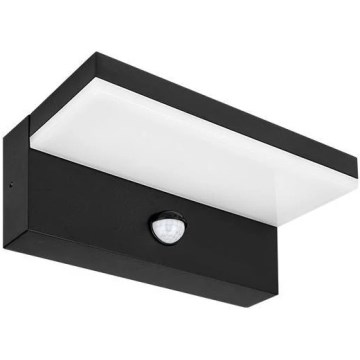 Aplique de parede LED para exterior com sensor HESTIO LED/9W/230V 4000K IP44 preto