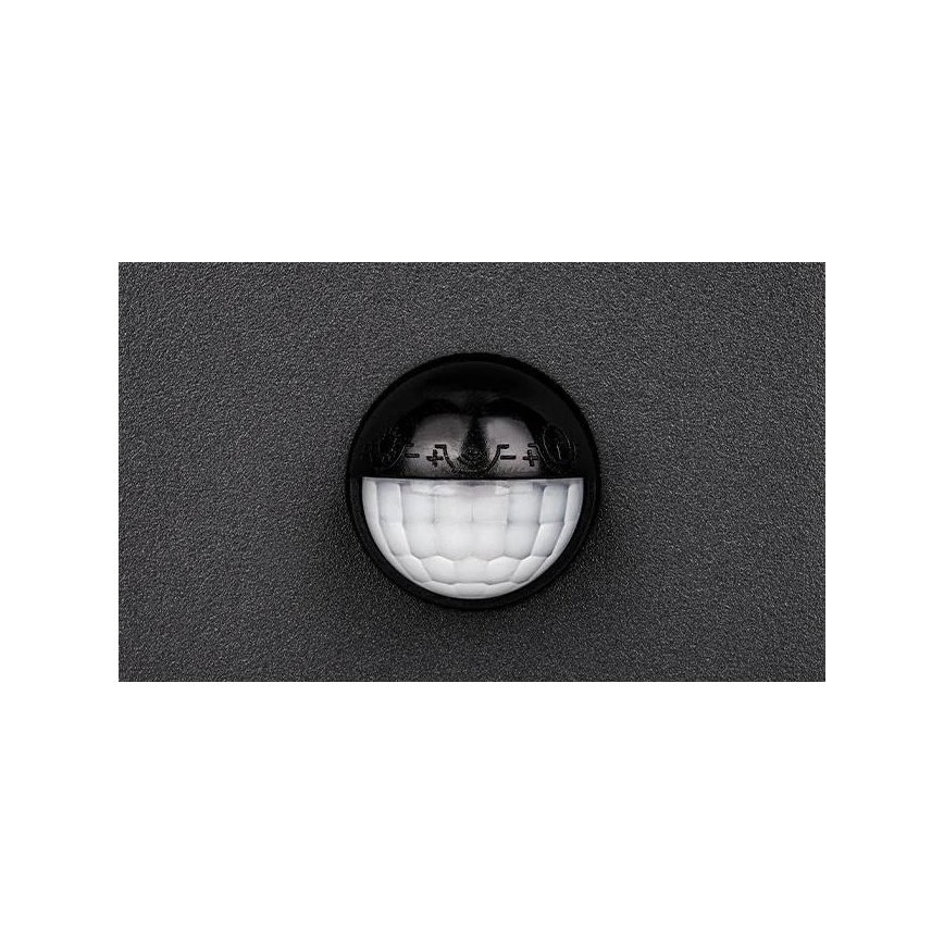 Aplique de parede LED para exterior com sensor HESTIO LED/9W/230V 4000K IP44 preto