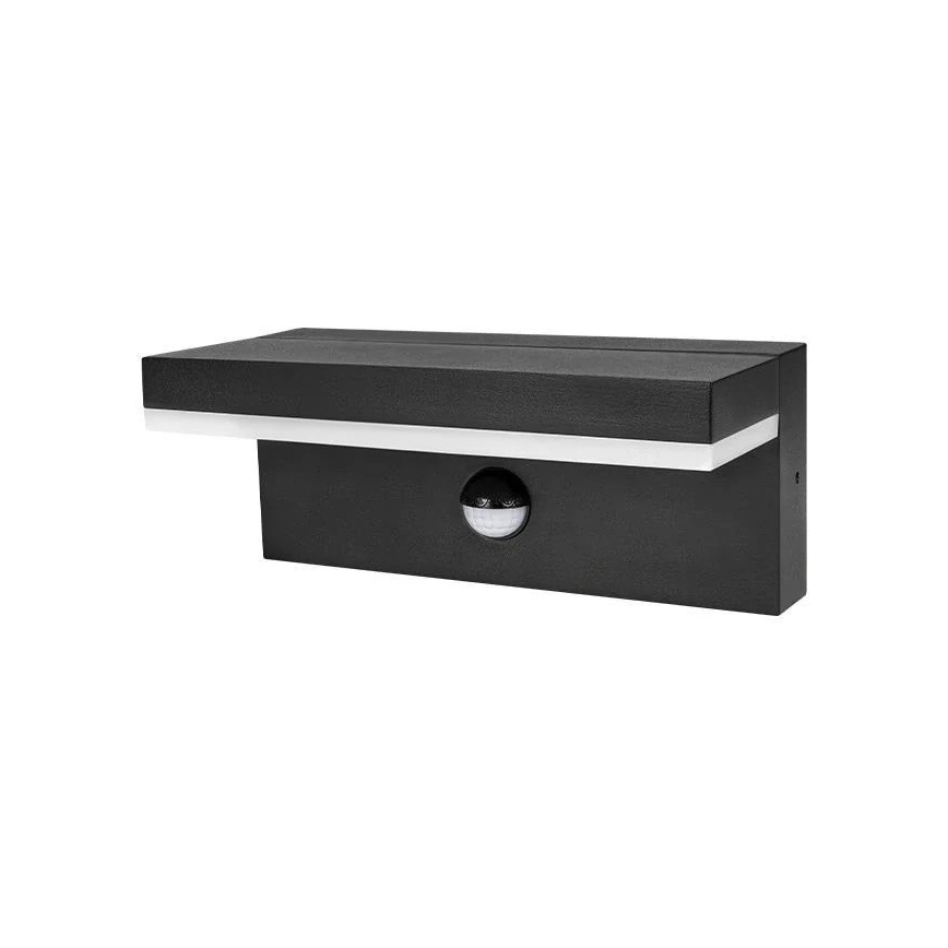 Aplique de parede LED para exterior com sensor HESTIO LED/9W/230V 4000K IP44 preto