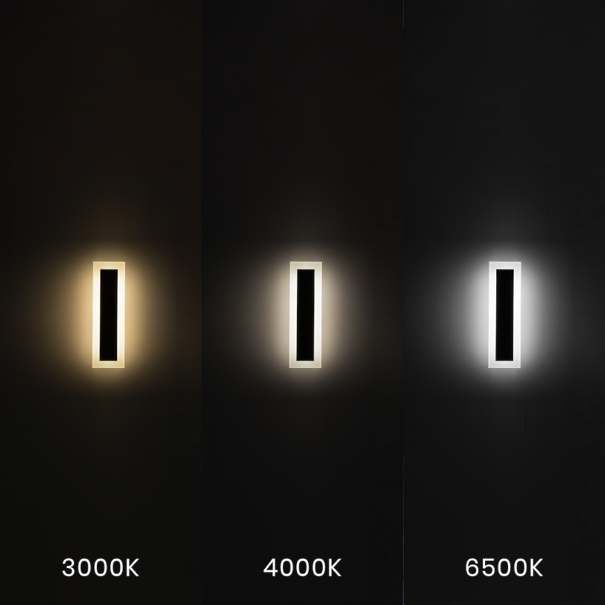 Aplique de parede LED para exterior WOW LED/10W/230V 3000/4000/6500K 30 cm IP54 preto