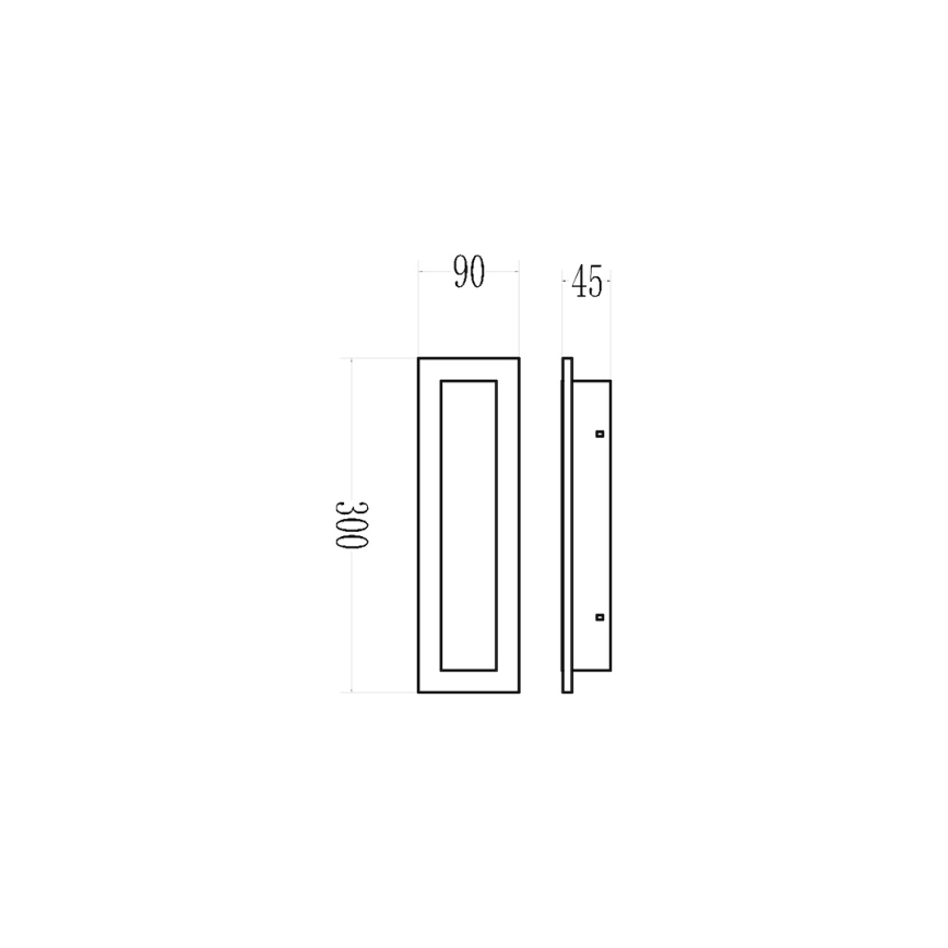 Aplique de parede LED para exterior WOW LED/10W/230V 3000/4000/6500K 30 cm IP54 preto