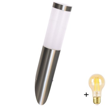 Aplique de parede LED regulável para exterior LIVIA 1xE27/6W/230V 2700-6500K Wi-Fi IP44 prateado
