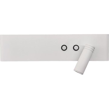Aplique de parede orientável LED RESORT LED/10W/230V + LED/3W, branco, lado direito