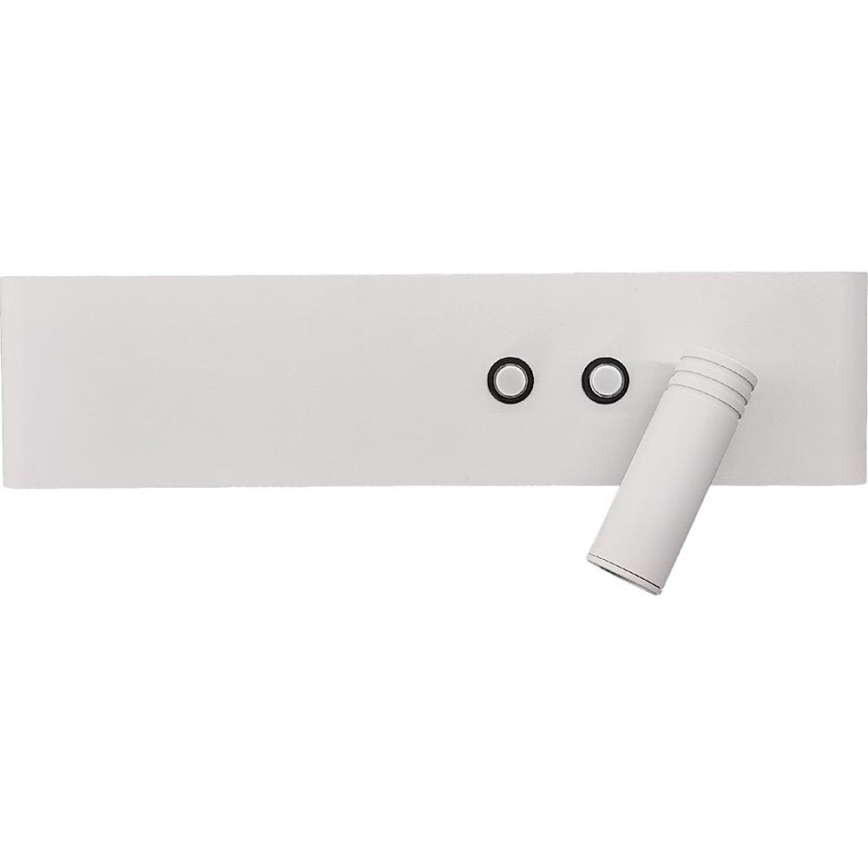 Aplique de parede orientável LED RESORT LED/10W/230V + LED/3W, branco, lado direito