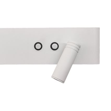 Aplique de parede orientável LED RESORT LED/10W/230V + LED/3W, branco, lado direito
