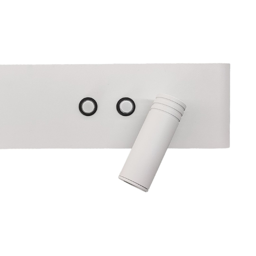 Aplique de parede orientável LED RESORT LED/10W/230V + LED/3W, branco, lado direito
