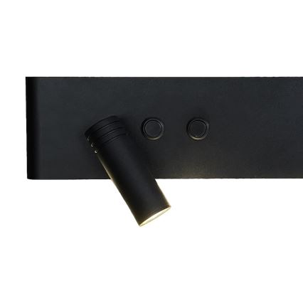 Aplique de parede orientável RESORT LED/10W/230V + LED/3W, preto, esquerdo
