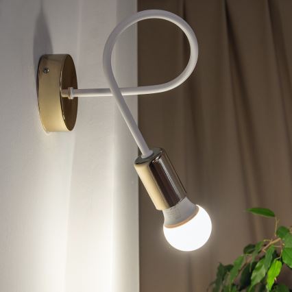 Aplique de parede OXFORD 1xE27/15W/230V dourado/branco