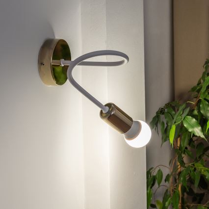 Aplique de parede OXFORD 1xE27/15W/230V dourado/branco