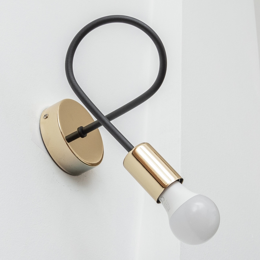 Aplique de parede OXFORD 1xE27/15W/230V dourado/preto