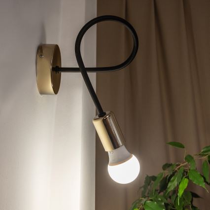 Aplique de parede OXFORD 1xE27/15W/230V dourado/preto