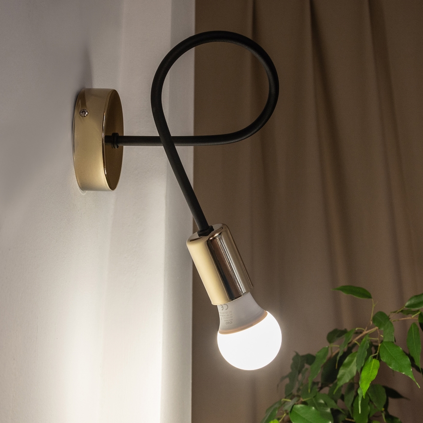 Aplique de parede OXFORD 1xE27/15W/230V dourado/preto