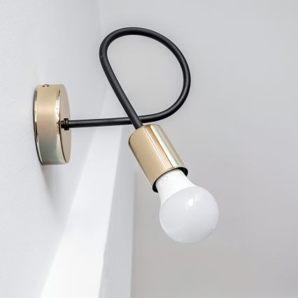 Aplique de parede OXFORD 1xE27/15W/230V dourado/preto