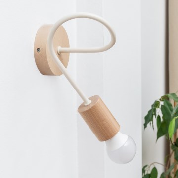 Aplique de parede OXFORD 1xE27/15W/230V pinho/creme