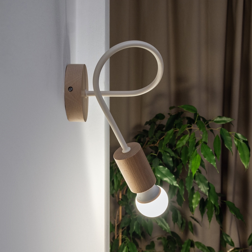 Aplique de parede OXFORD 1xE27/15W/230V pinho/creme