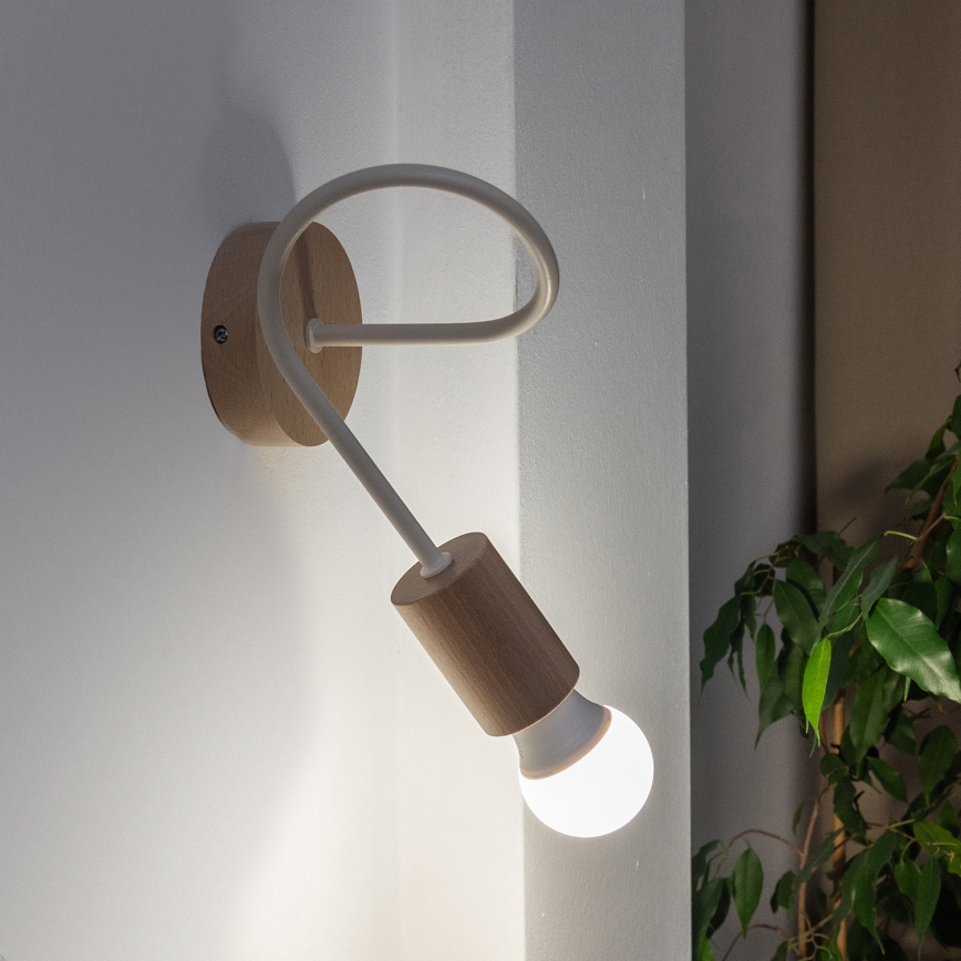 Aplique de parede OXFORD 1xE27/15W/230V pinho/creme