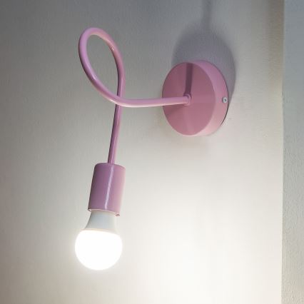 Aplique de parede OXFORD 1xE27/15W/230V rosa
