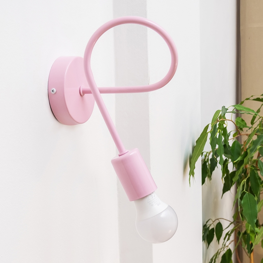 Aplique de parede OXFORD 1xE27/15W/230V rosa