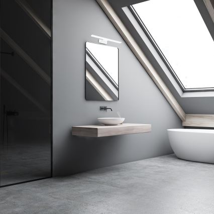 Aplique de parede para casa de banho SHINE LED/7W/230V 30 cm IP44 branco