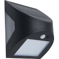Aplique de parede solar com sensor LED/3W/3,7V 3000/4000K 1200 mAh IP54 preto