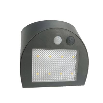 Aplique de parede solar LED com sensor LED/3W/3,7V 3000/4000K 1200 mAh IP54 antracite