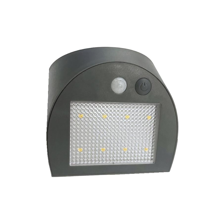 Aplique de parede solar LED com sensor LED/3W/3,7V 3000/4000K 1200 mAh IP54 antracite