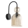 Aplique de parede SOPHIA 1xE14/10W/230V preto/bege fumê