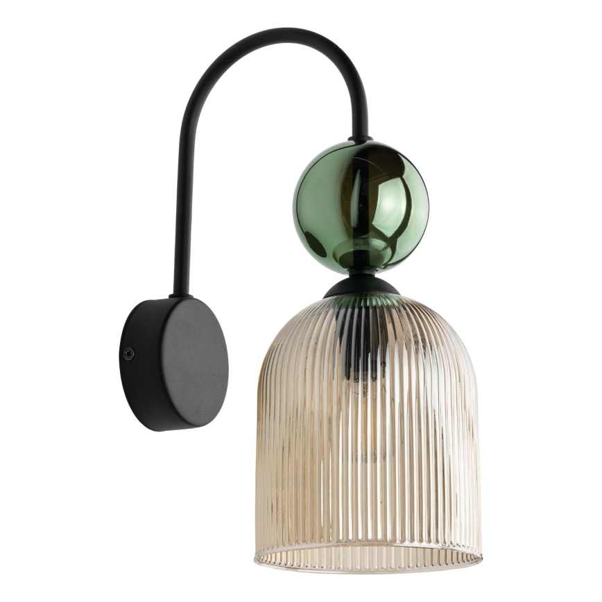 Aplique de parede SOPHIA 1xE14/10W/230V preto/verde/bege fumê