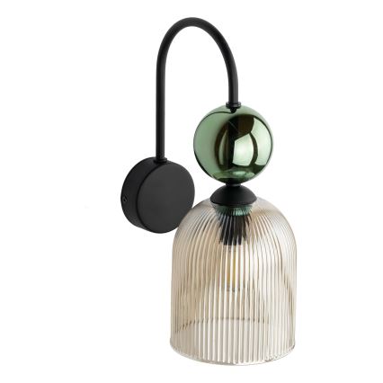 Aplique de parede SOPHIA 1xE14/10W/230V preto/verde/bege fumê