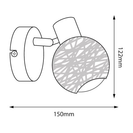 Aplique de parede spot DEX 1xE14/10W/230V bege/creme