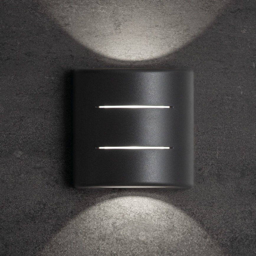 Aplique LED de parede para exterior REFAZI LED/6W/230V IP54 antracite