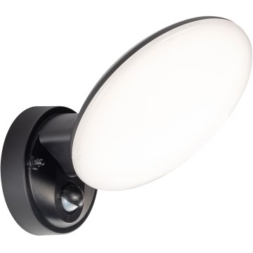 Aplique LED para exterior com sensor de movimento e de crepúsculo OLAF LED/10W/230V IP44 preto