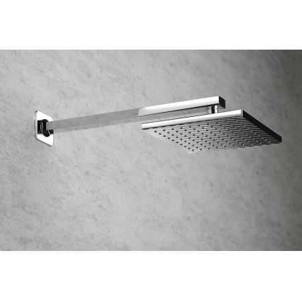 Aqualine - Braço de chuveiro angular 40,4 cm cromado brilhante