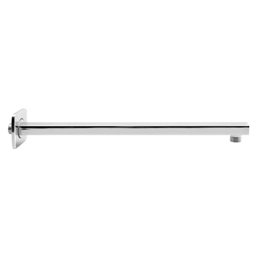 Aqualine - Braço de chuveiro angular 40,4 cm cromado brilhante