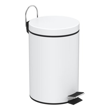 Aqualine - Caixote do lixo SIMPLE LINE 3 l branco mate