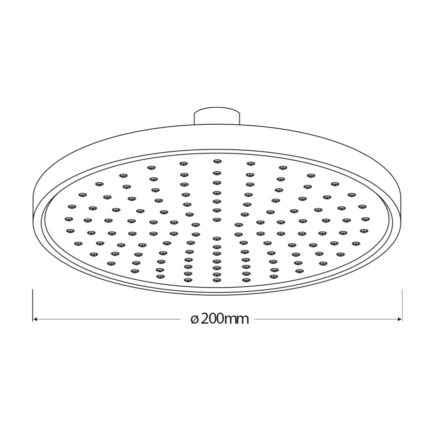 Aqualine - Chuveiro de teto diâmetro 20 cm cromado brilhante