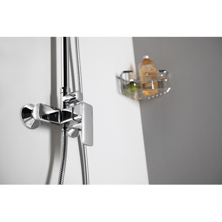 Aqualine - Conjunto de chuveiro com torneira FACTOR cromado brilhante