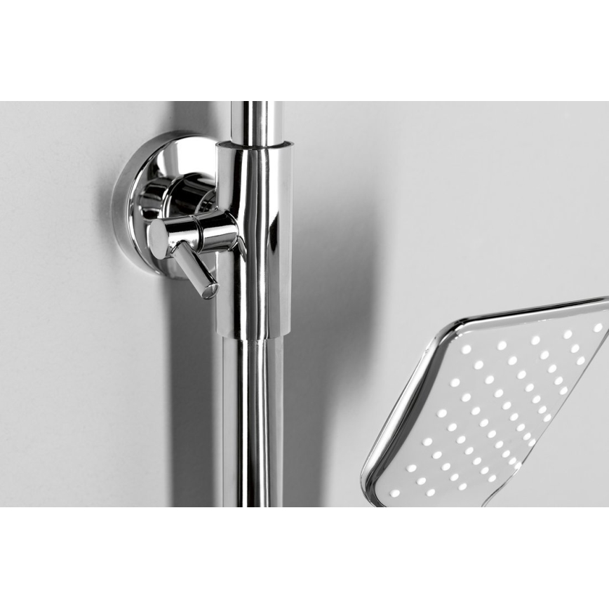 Aqualine - Conjunto de chuveiro com torneira FACTOR cromado brilhante